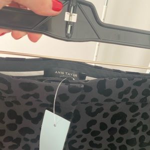 Black cheetah Ann Taylor pants